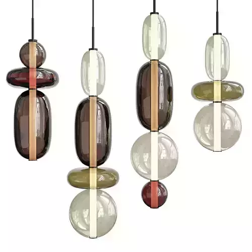 Alani Glass Pendant Light Low-poly 3D model