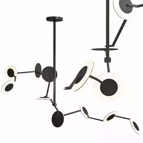 Arvid Modern LED Chandelier Low-poly 3D model