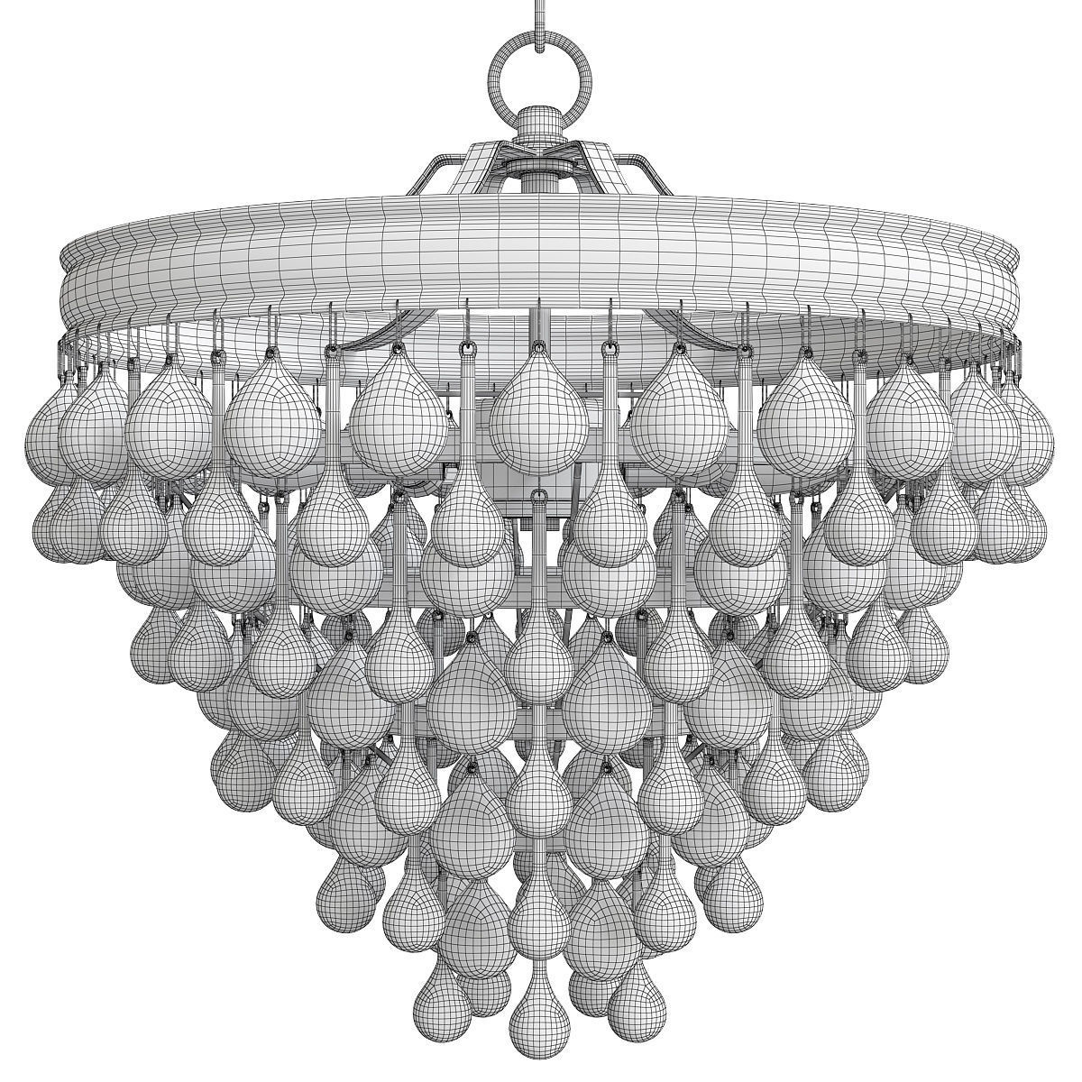 CRYSTAL BALL WEDDING CAKE LANTERN CONVERTIBLE Low-poly 3D model_1