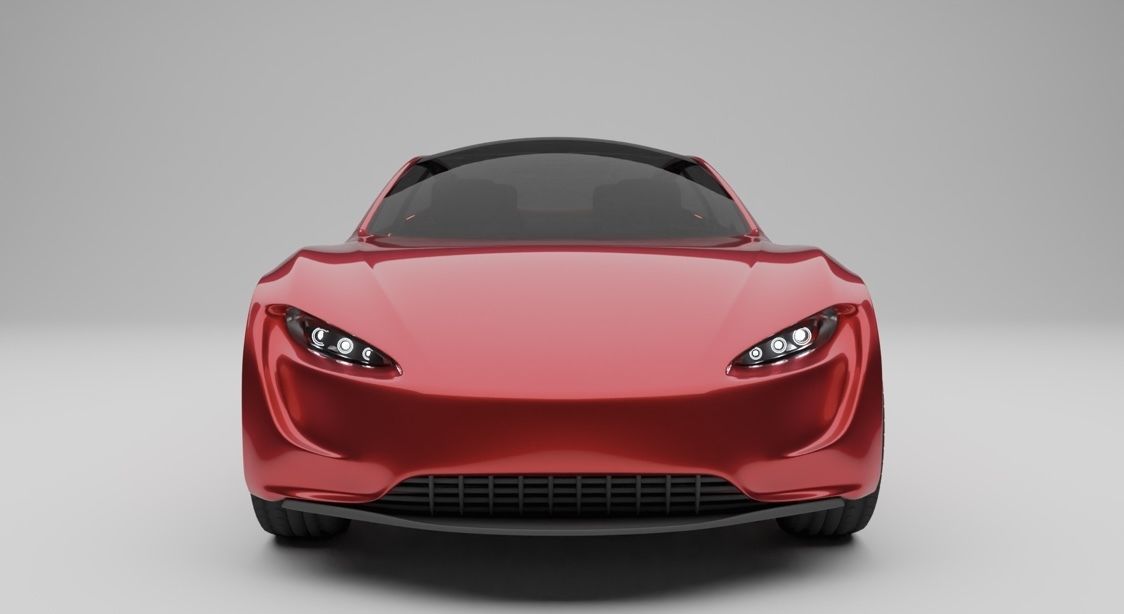Tesla Roadster 3D model_1