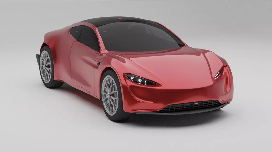 Tesla Roadster 3D model_0