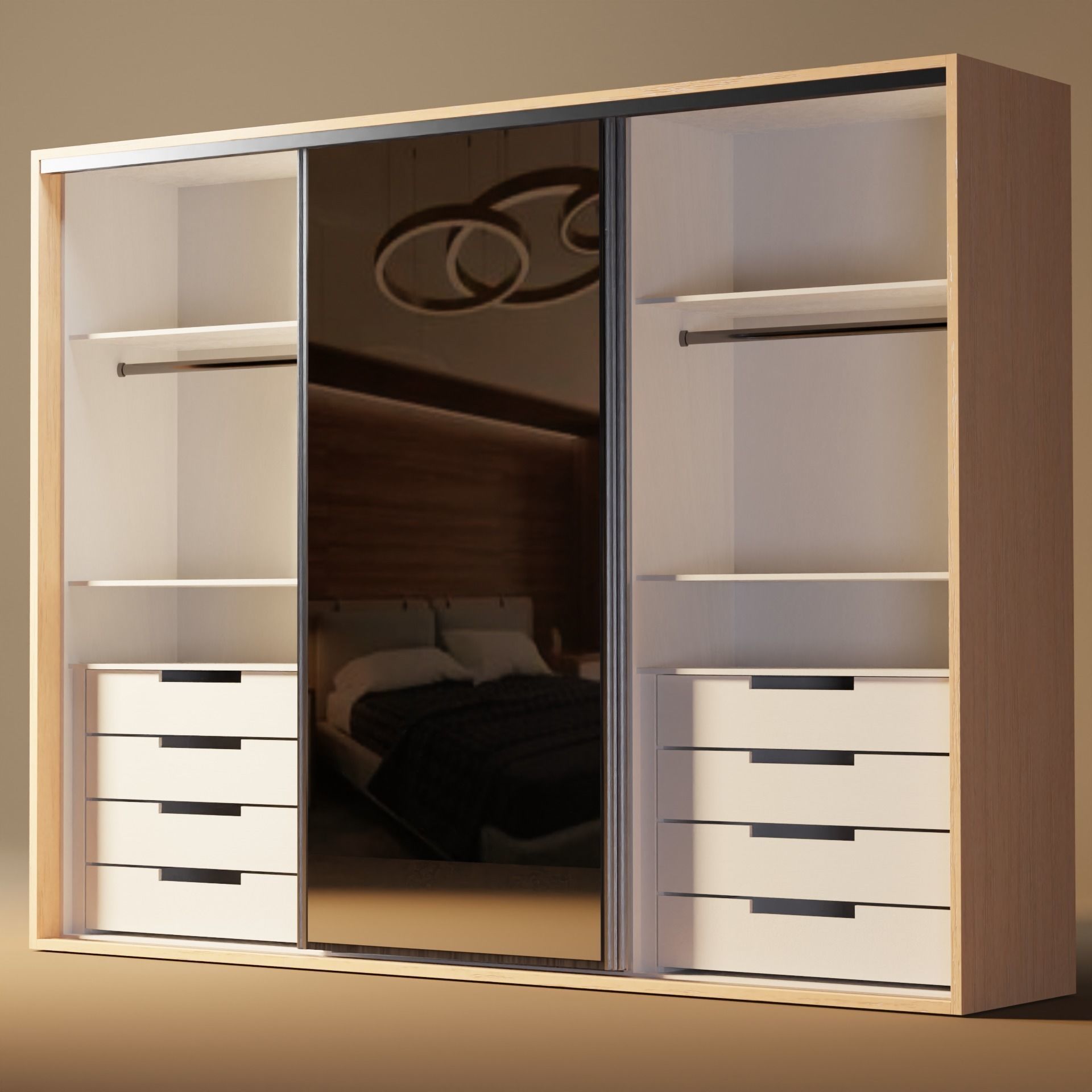 CLOSET COMPLETE INTERIOR WITH DRAWERS AND SLIDE  Free low-poly 3D model_4