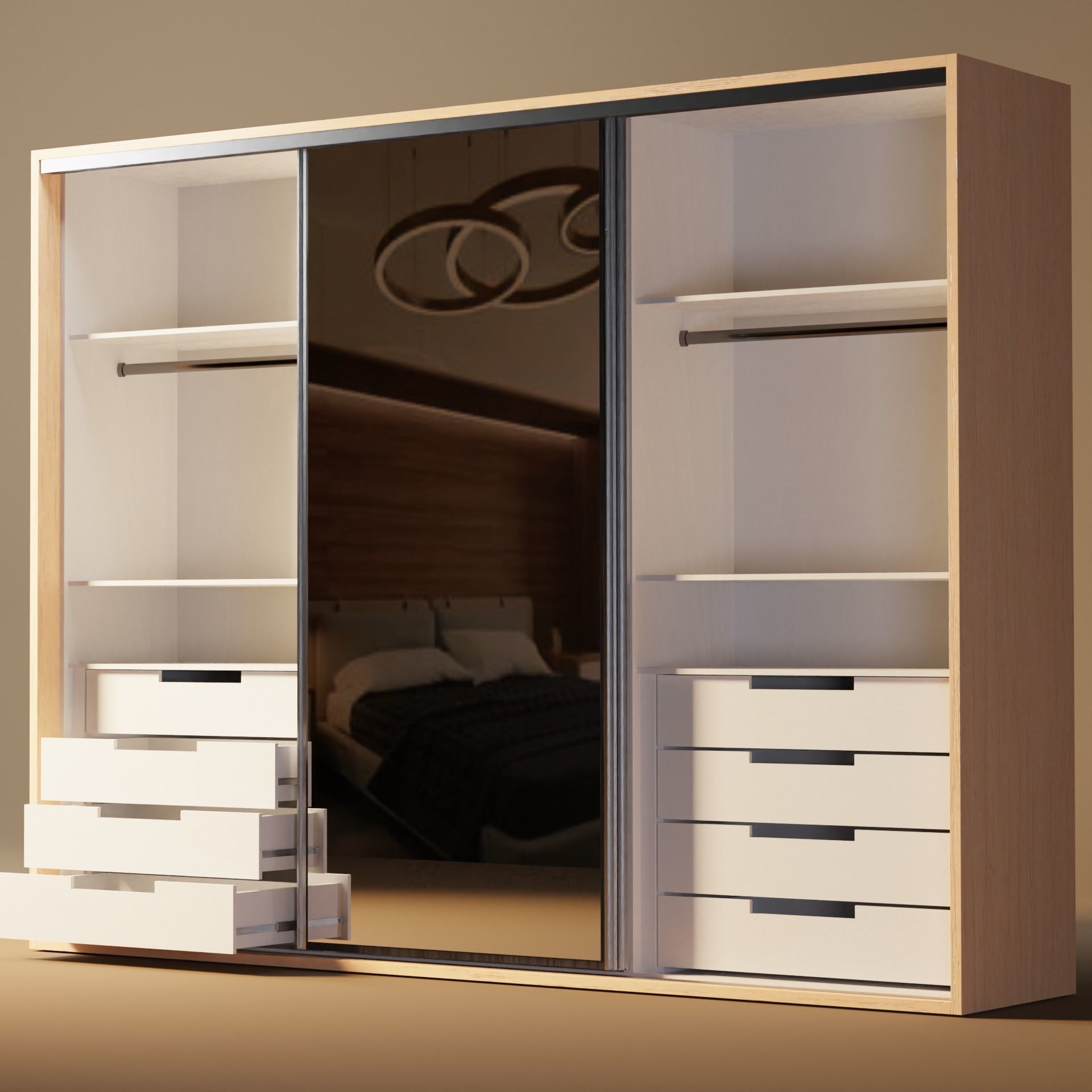 CLOSET COMPLETE INTERIOR WITH DRAWERS AND SLIDE  Free low-poly 3D model_3