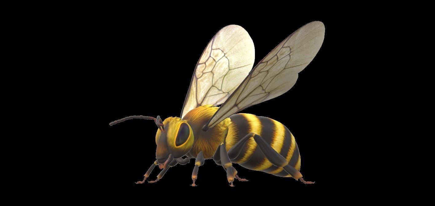 Bumble Bee Contrete Mixer Low-poly 3D model_2