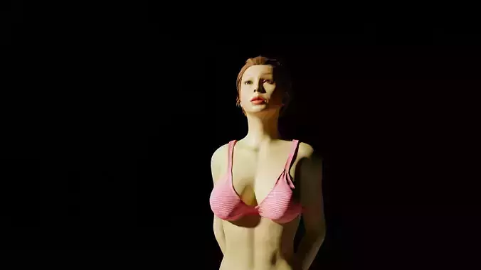 Realistic Female Model-3 woman in bikini 3D model
