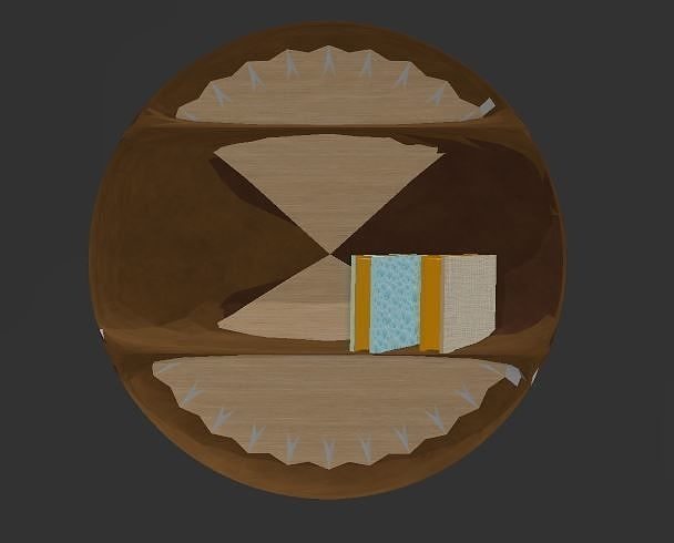 BOOKSHELF interior of wooden bowl Free 3D print model
