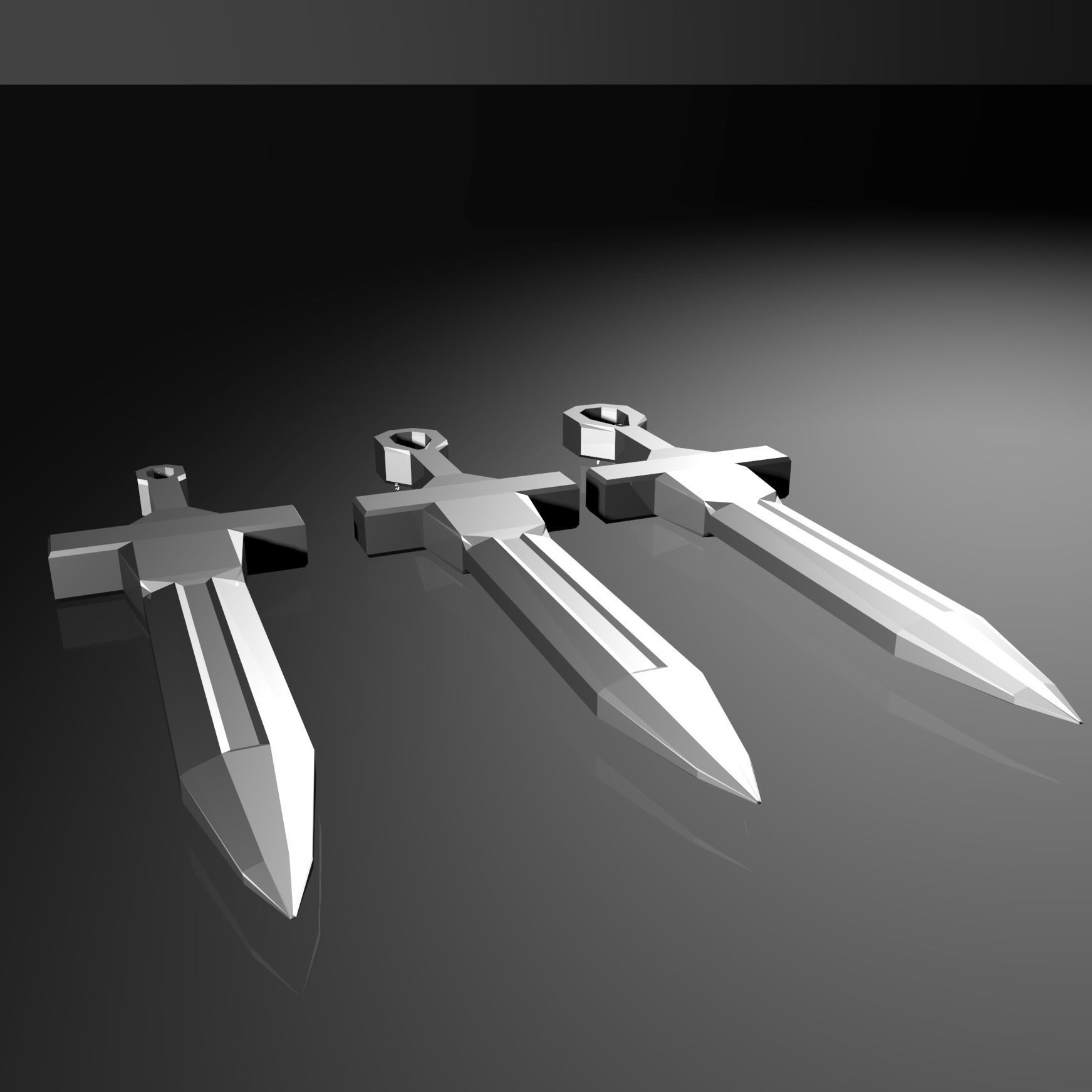 Sword Model for Necklace 3D print model_1