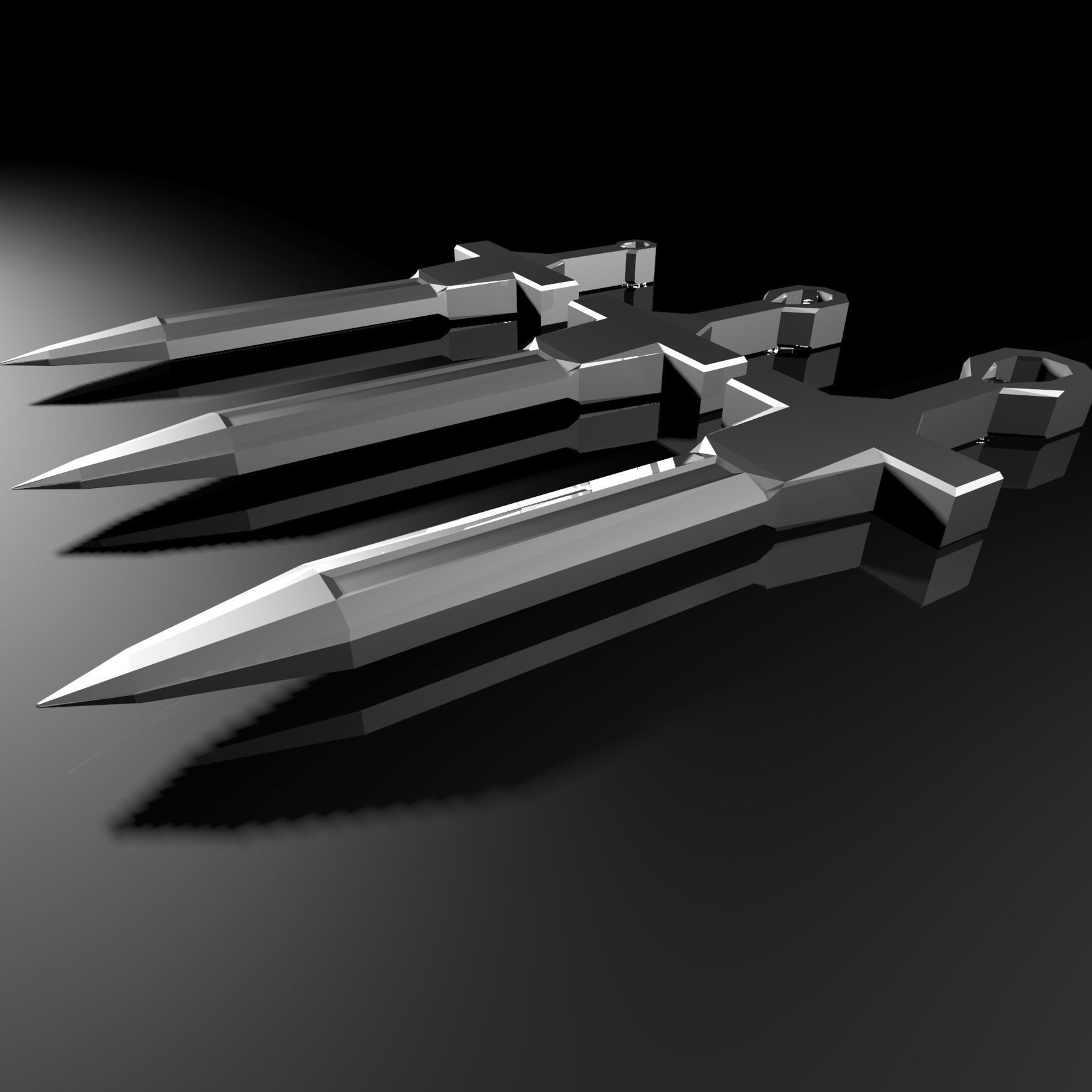 Sword Model for Necklace 3D print model_4