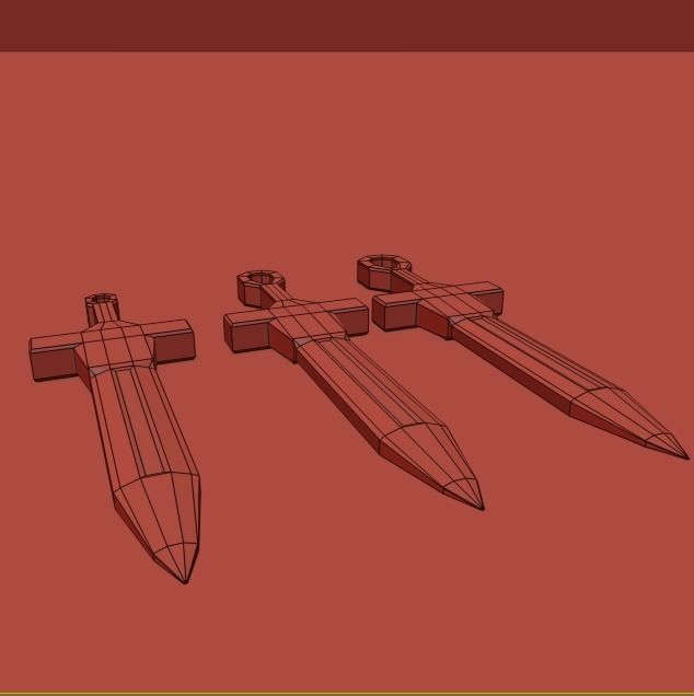 Sword Model for Necklace 3D print model_2