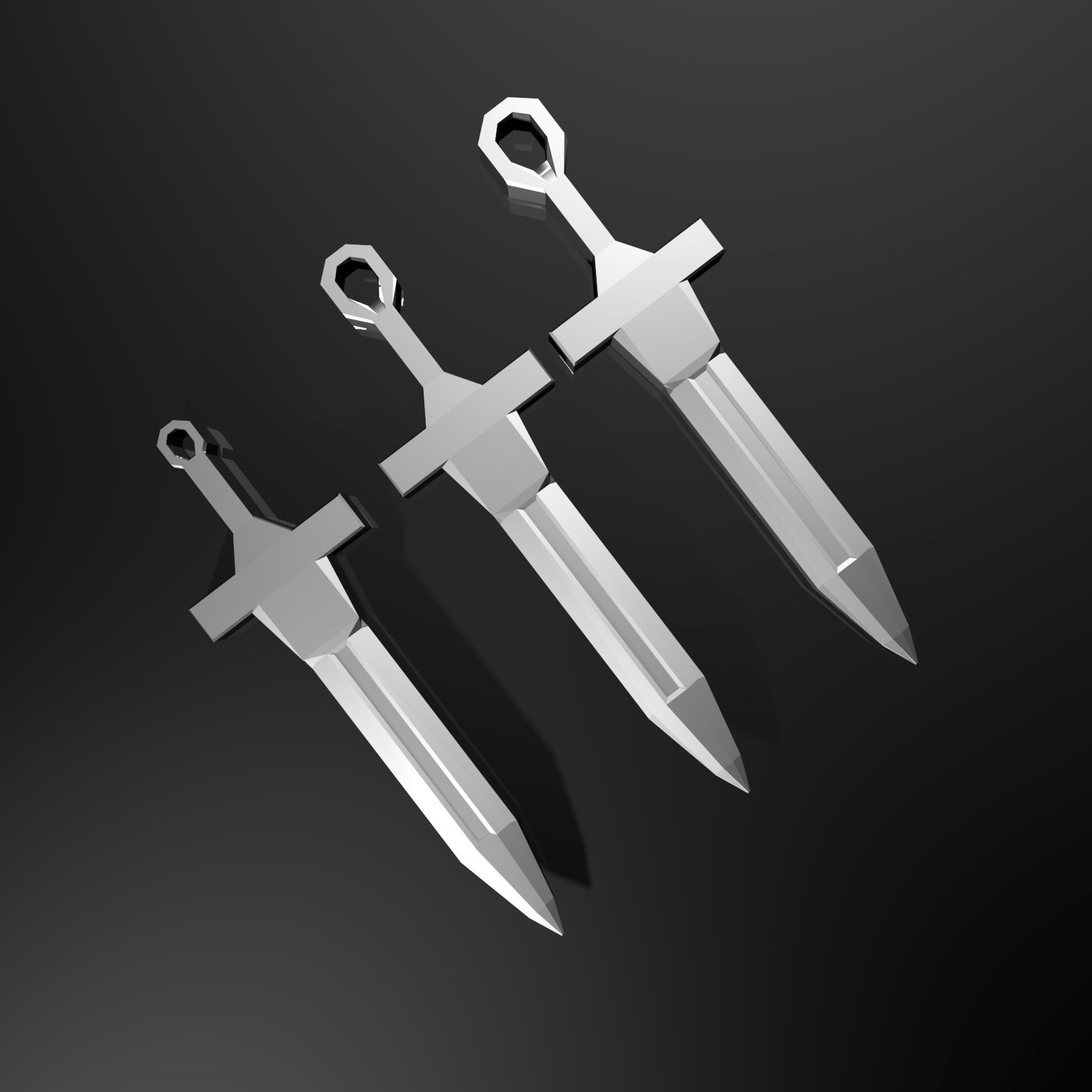 Sword Model for Necklace 3D print model_3