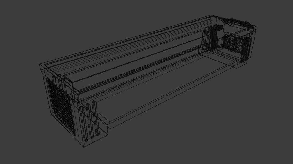 sci-fi desk Low-poly 3D model_11