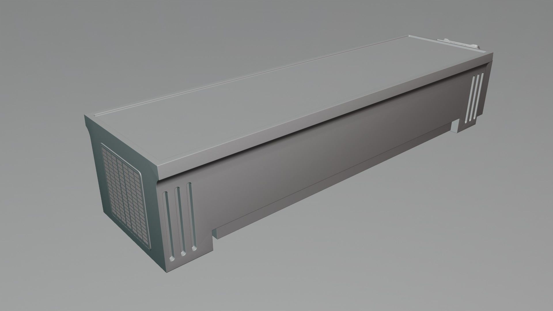 sci-fi desk Low-poly 3D model_7