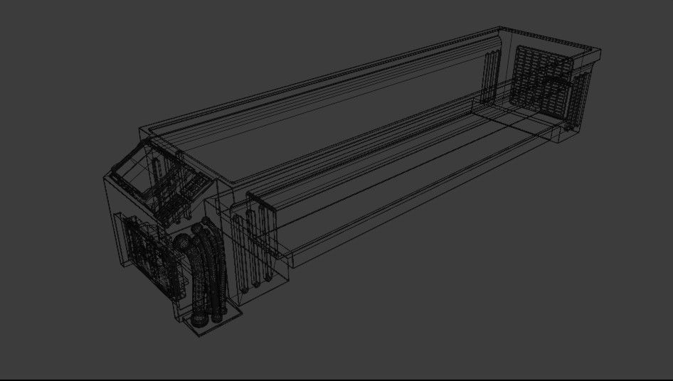 sci-fi desk Low-poly 3D model_10