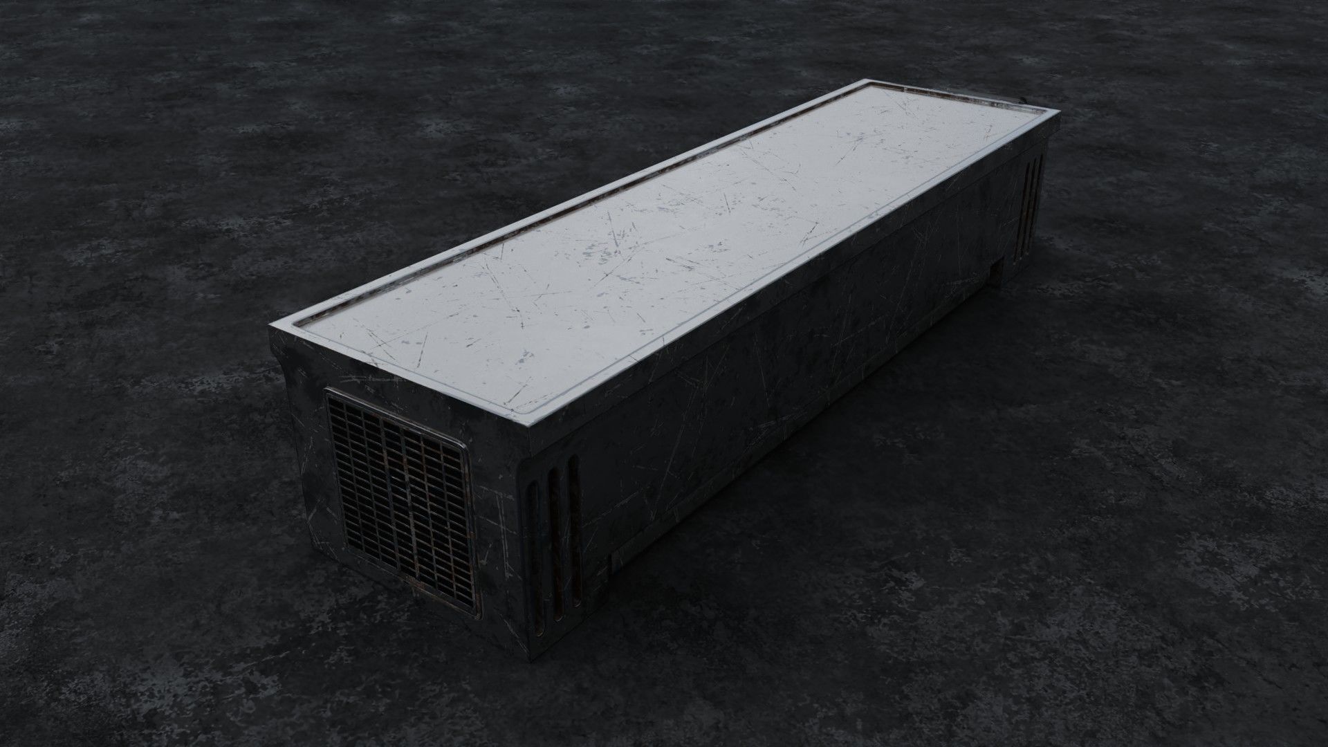 sci-fi desk Low-poly 3D model_3