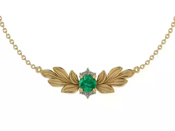 DIAMOND pendant leaves 3D print model