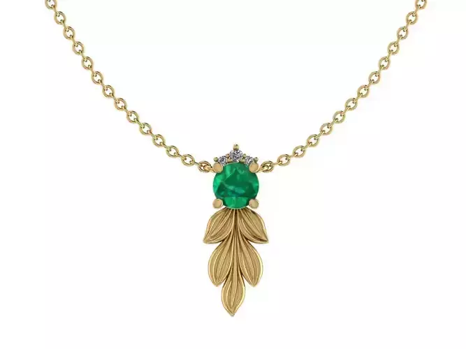 DIAMOND pendant leaves 3D print model 3D print model