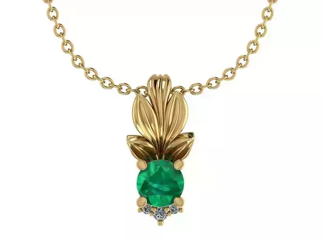 DIAMOND pendant leaves 3D print model 3D print model