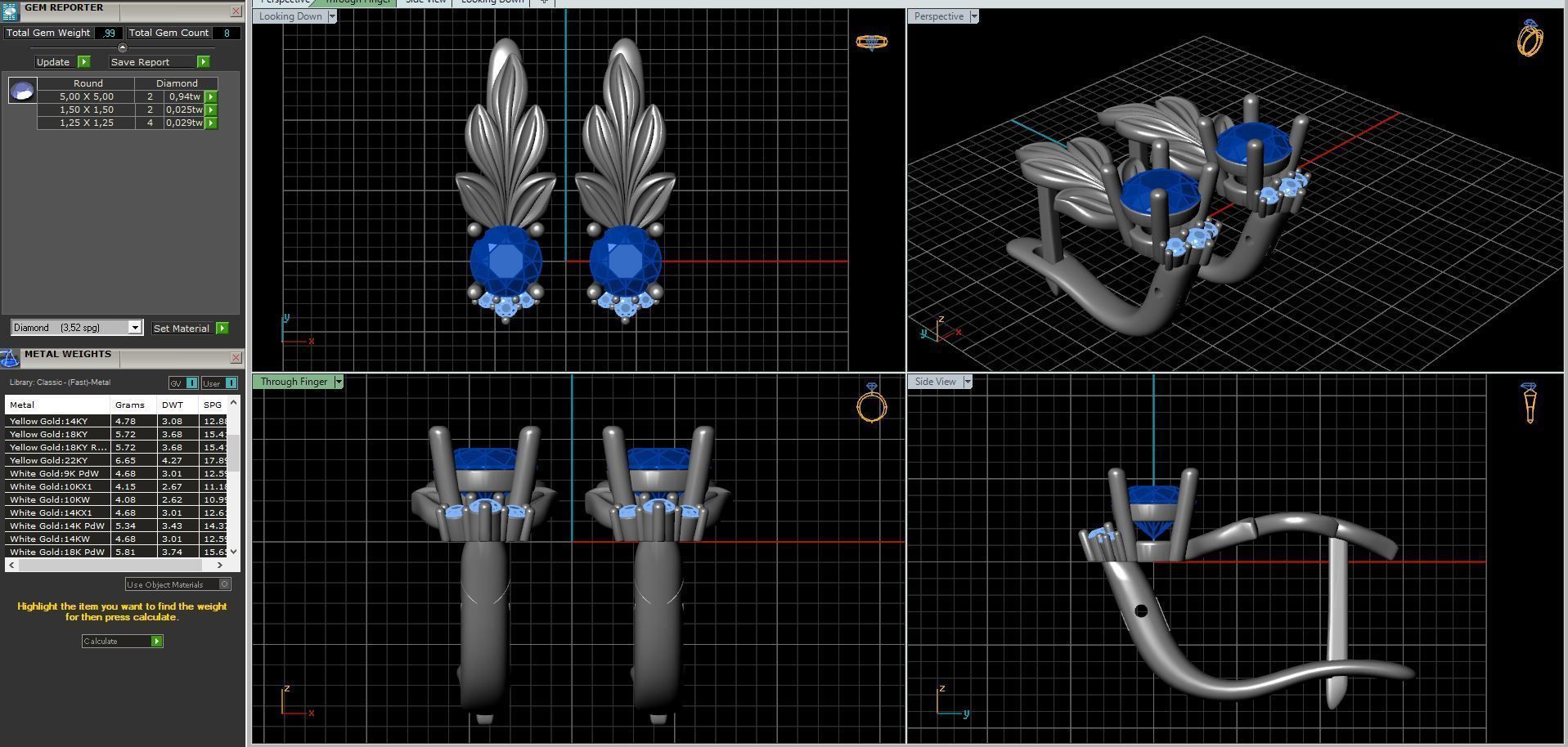 3d model of earrings in the form of leaves 3D print model_3