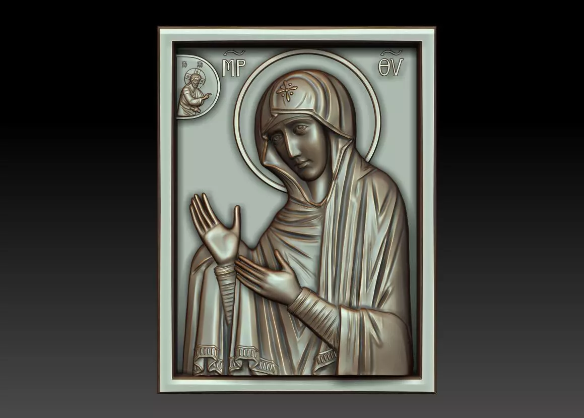 Mother of God Maheriotissa 3D model_0