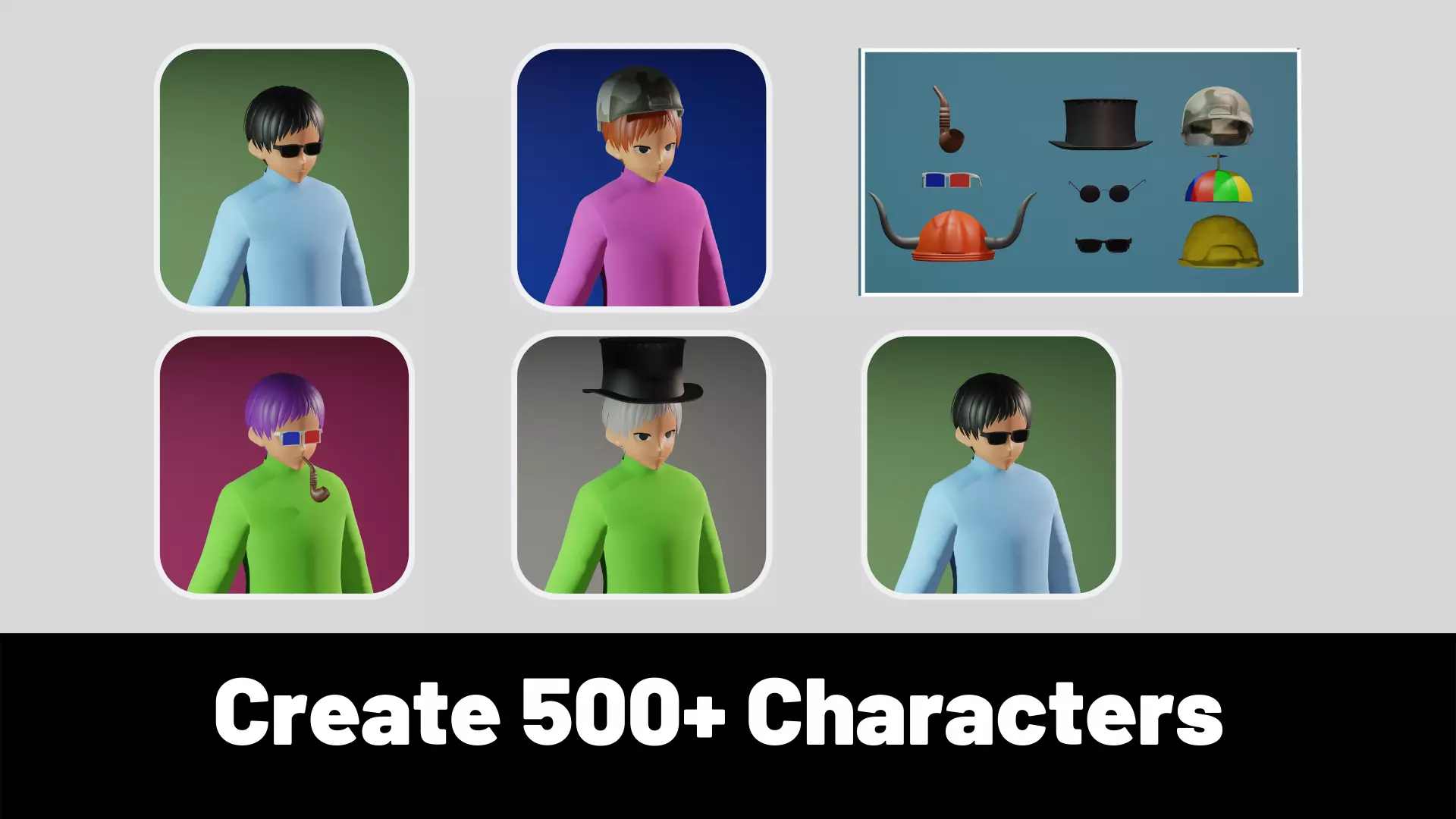 3d NFT Characters - Series LCVIII Low-poly 3D model_0