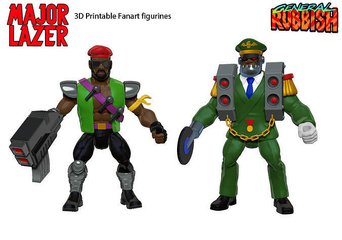 Major Lazer and General Rubbish 3D print model
