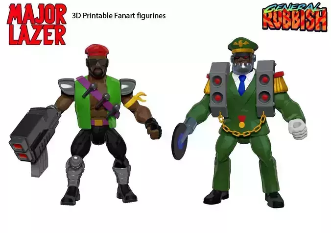 Major Lazer and General Rubbish 3D print model