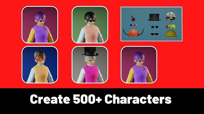 3d NFT Characters - Series CI Low-poly 3D model