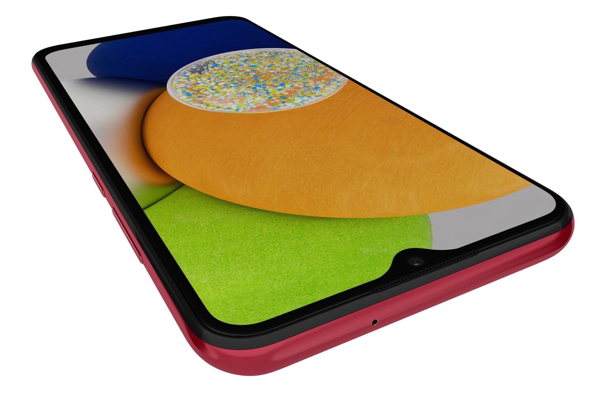 Samsung Galaxy A03 Red 3D model_13