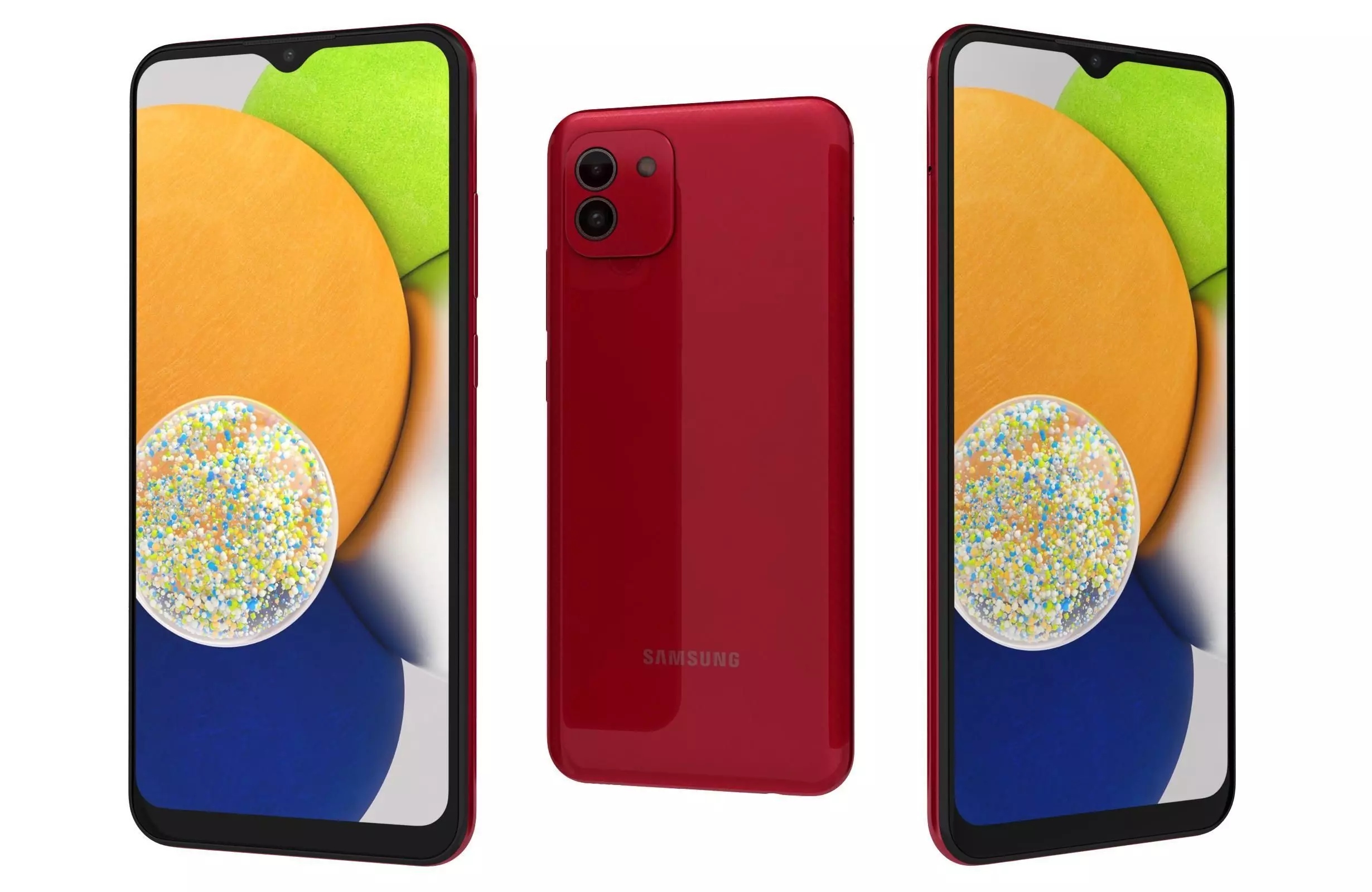 Samsung Galaxy A03 Red 3D model_0