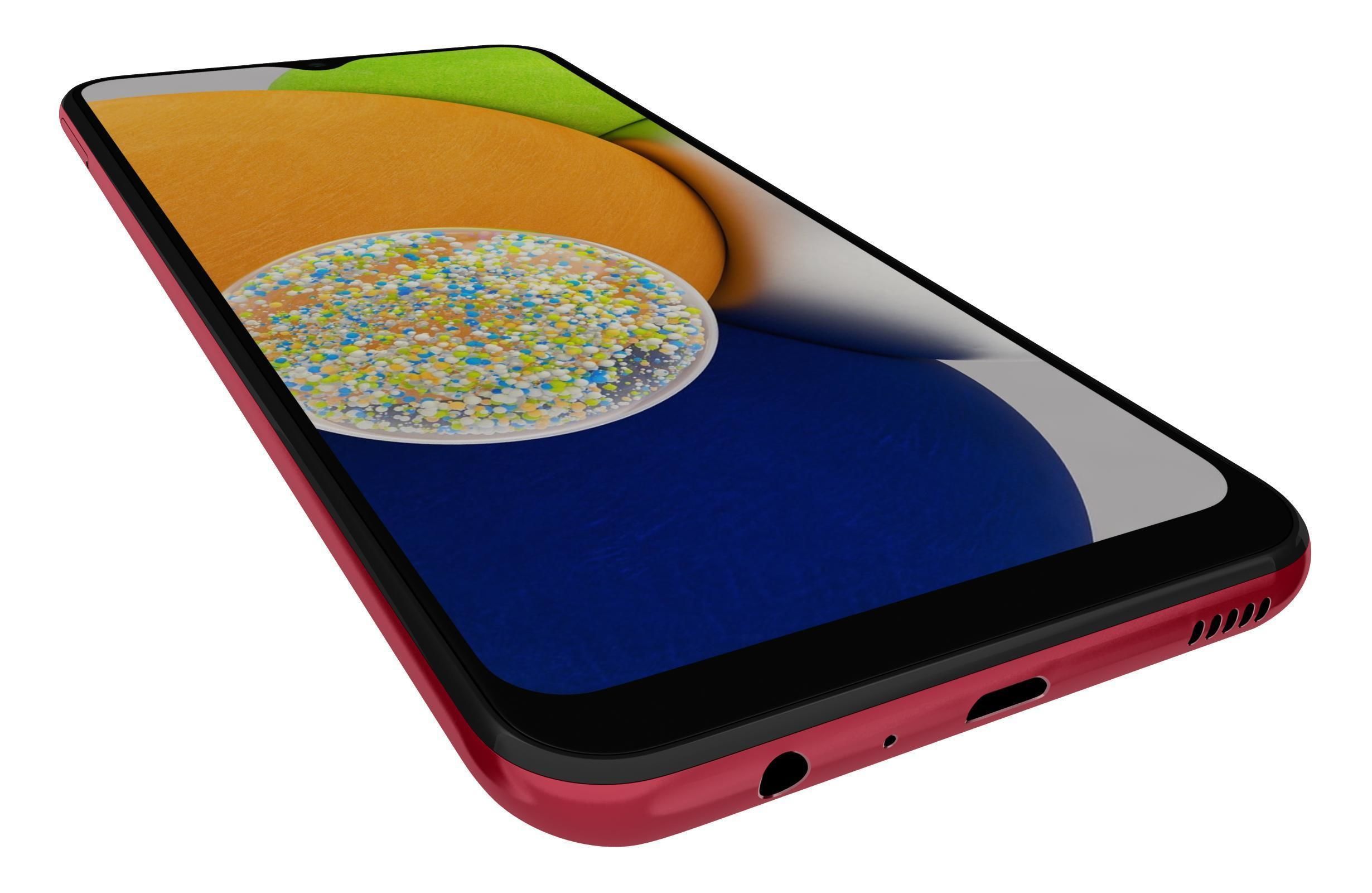 Samsung Galaxy A03 Red 3D model_12