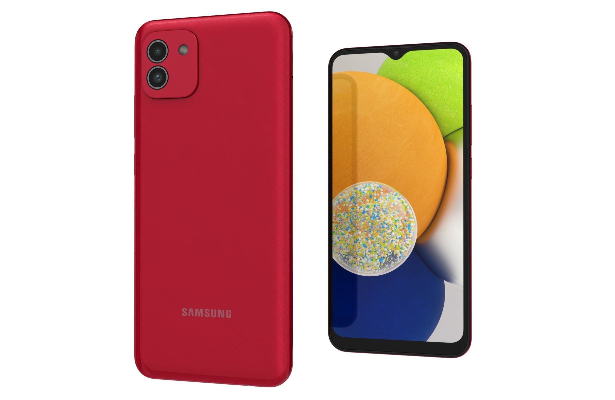Samsung Galaxy A03 Red 3D model_7