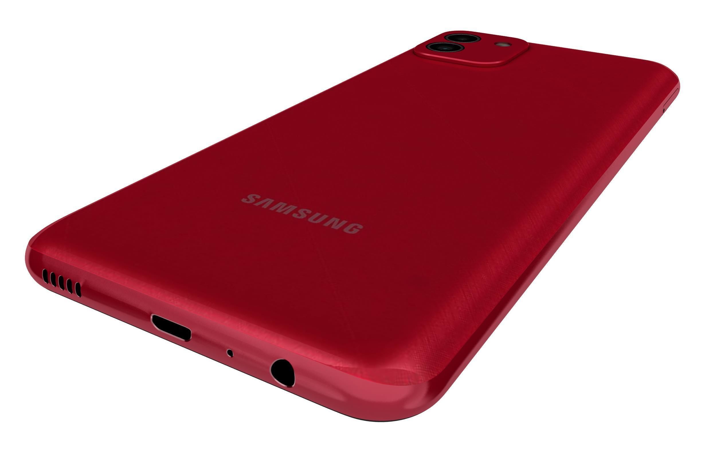 Samsung Galaxy A03 Red 3D model_14