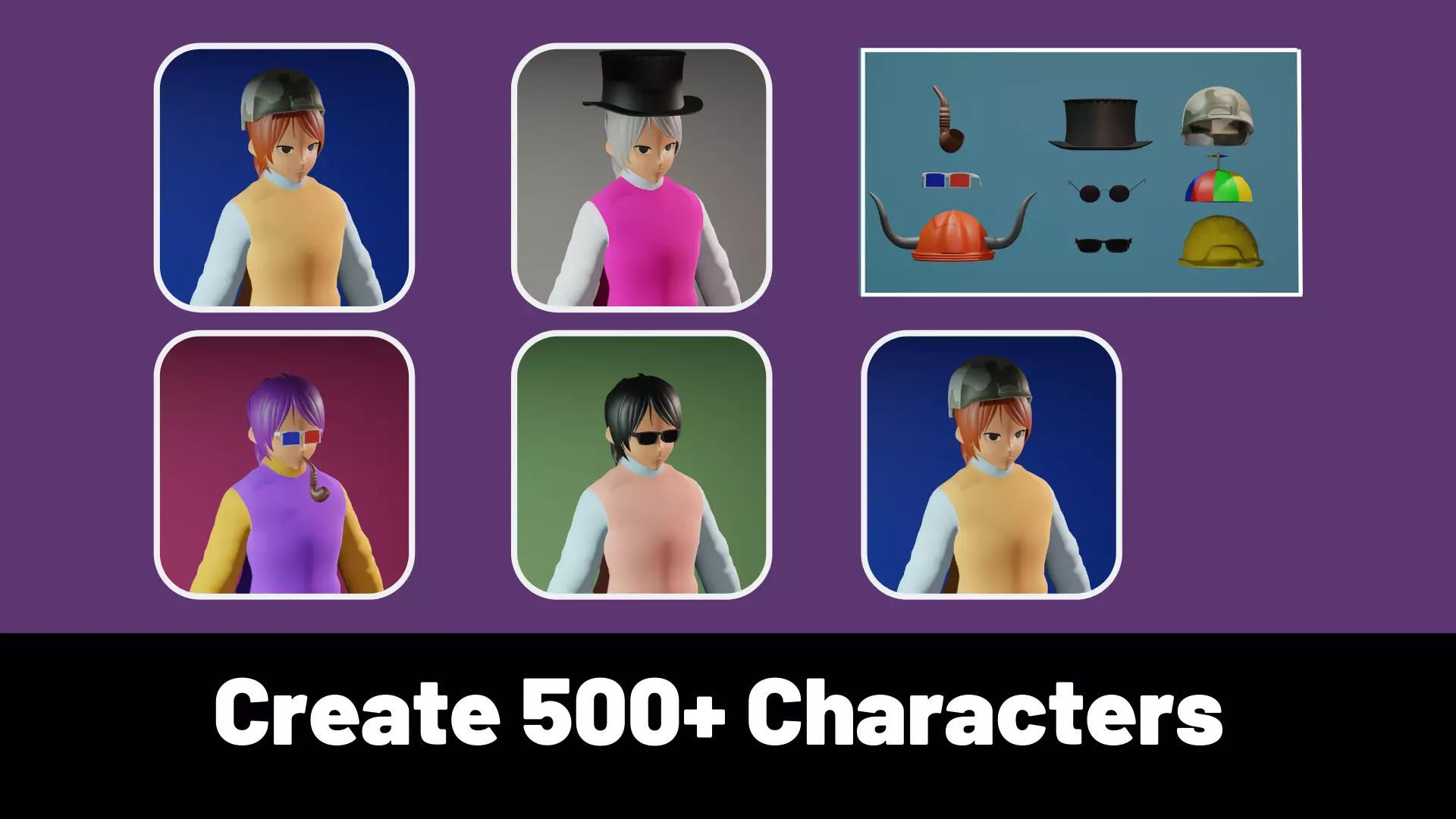 3d NFT Characters - Series CVII Low-poly 3D model_0