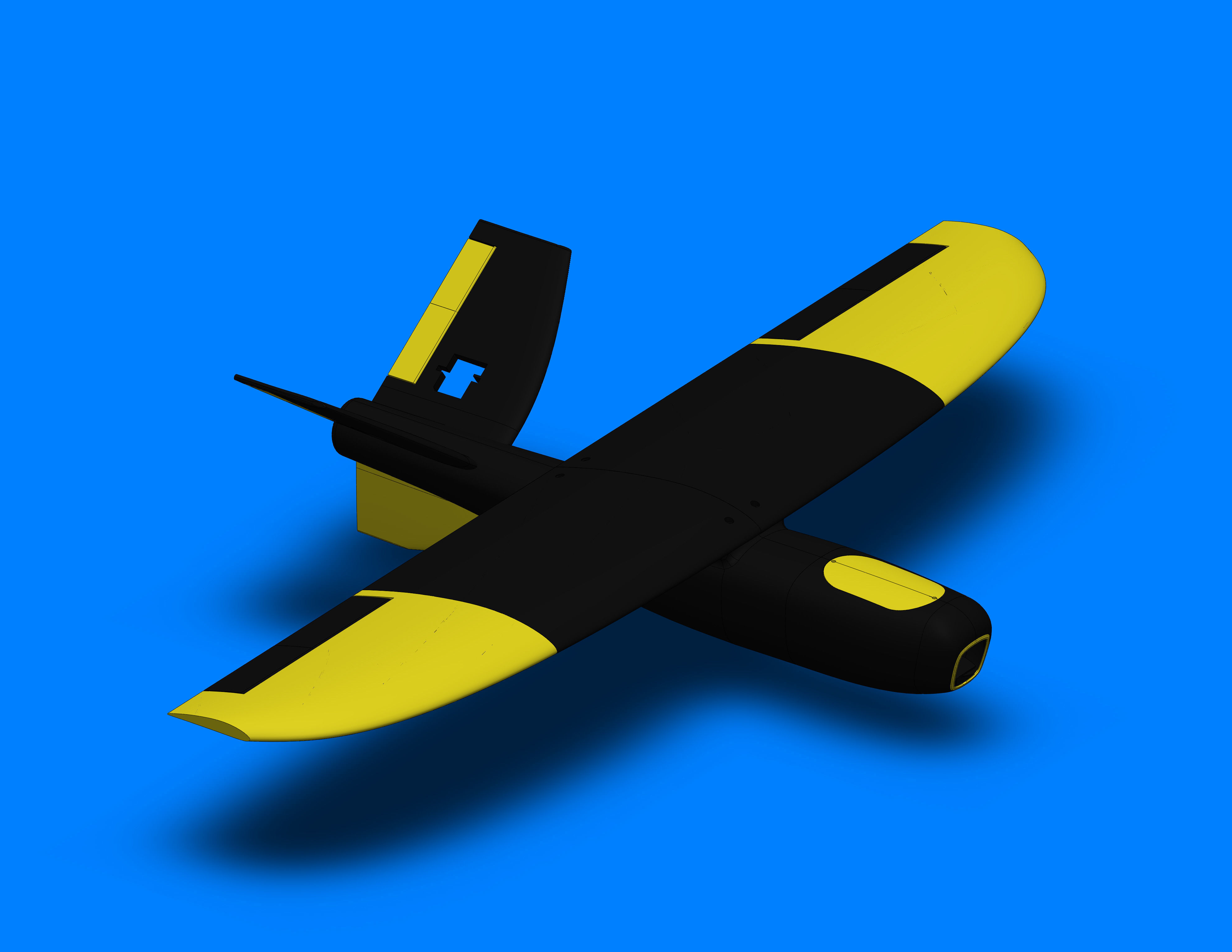 RC MINI FPV PLANE 3D print model_2