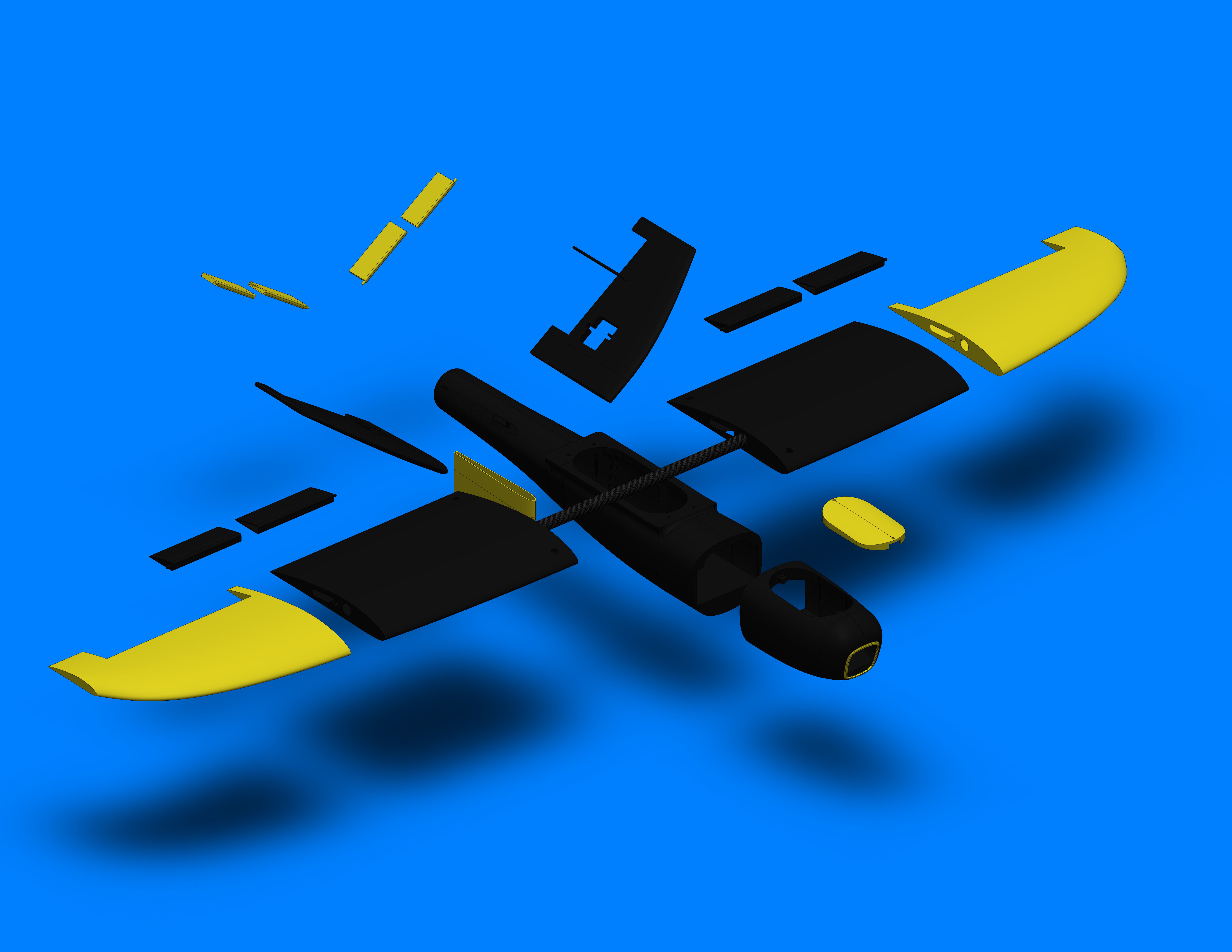 RC MINI FPV PLANE 3D print model_9