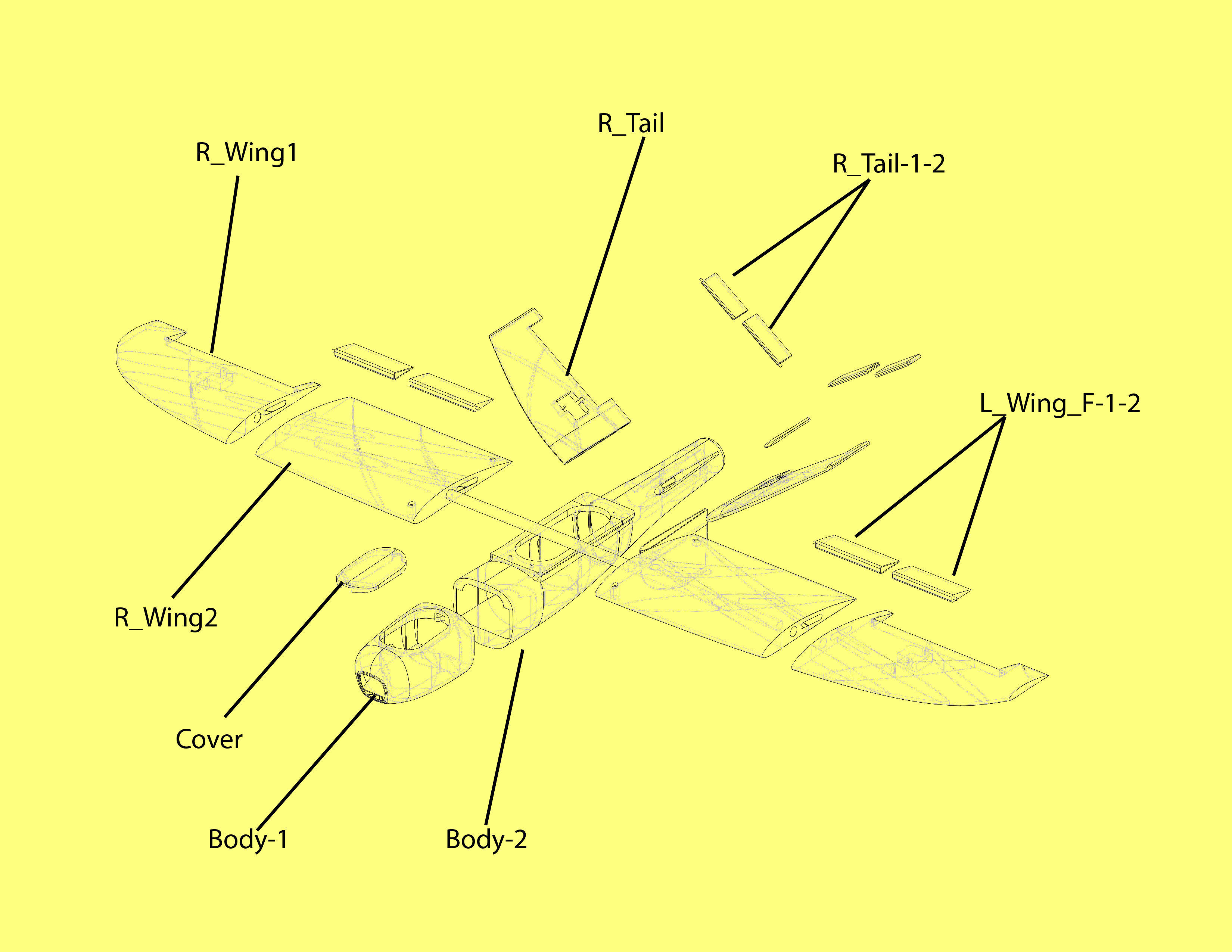RC MINI FPV PLANE 3D print model_7