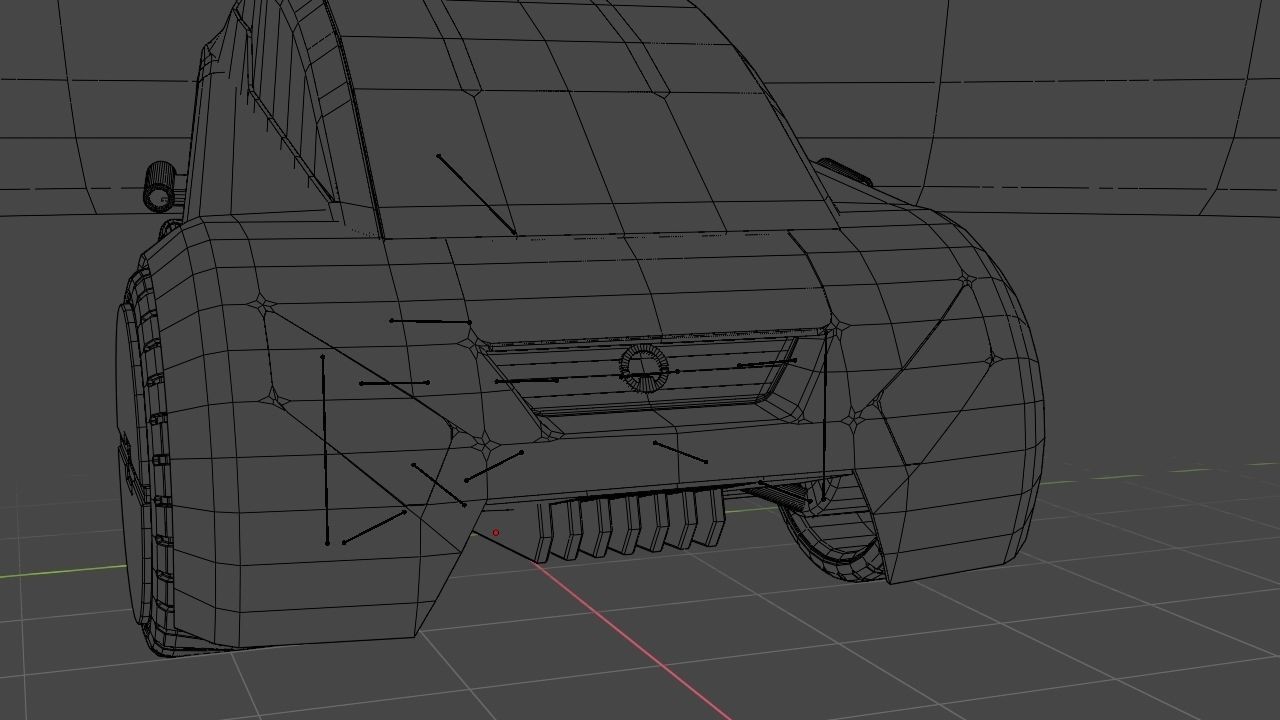 sci-fi city car 3D model_8