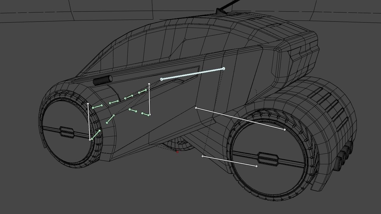 sci-fi city car 3D model_4