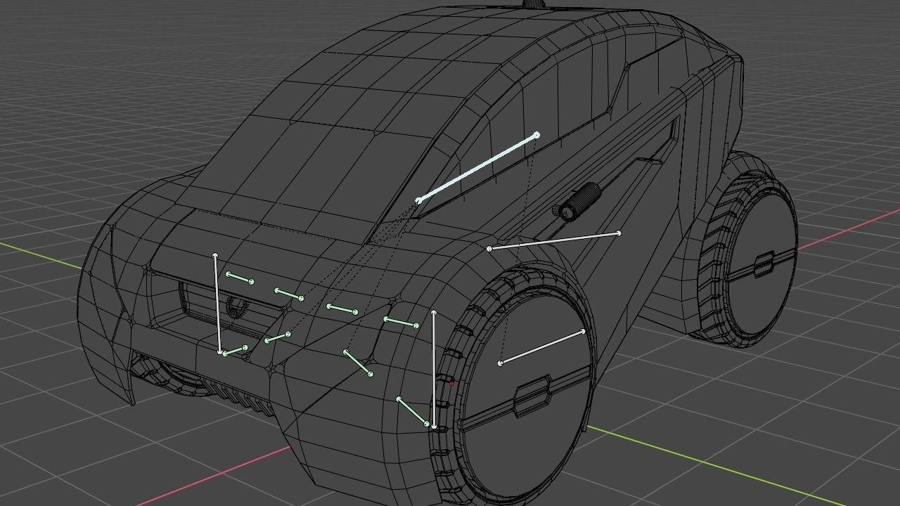 sci-fi city car 3D model_7