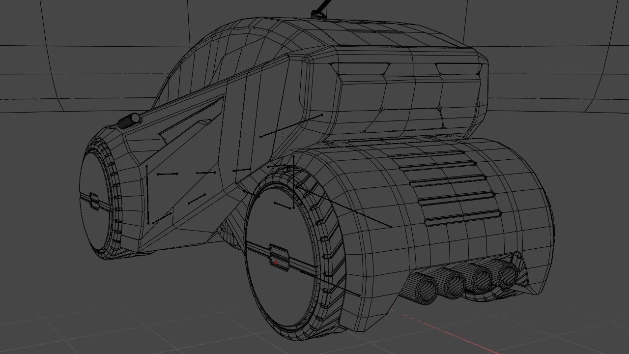 sci-fi city car 3D model_11
