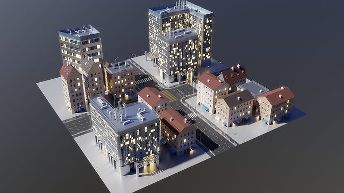 City Block 005 3D model