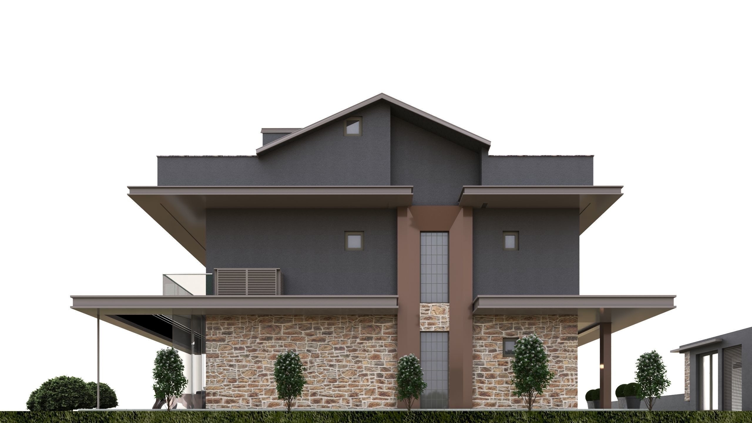 Villa 3 modern house 3D model_4