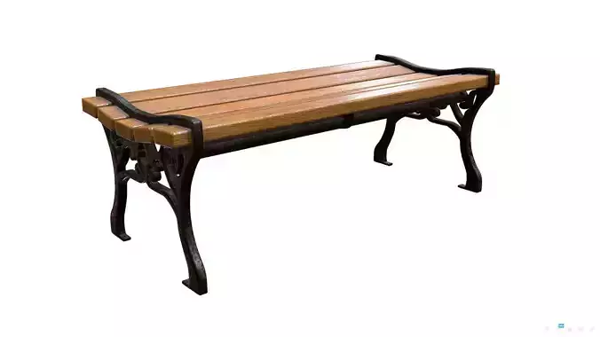Park Bench 01 - Game-ready - PBR