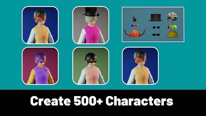 3D model 3d NFT Characters - Series CXV VR / AR / low-poly | CGTrader