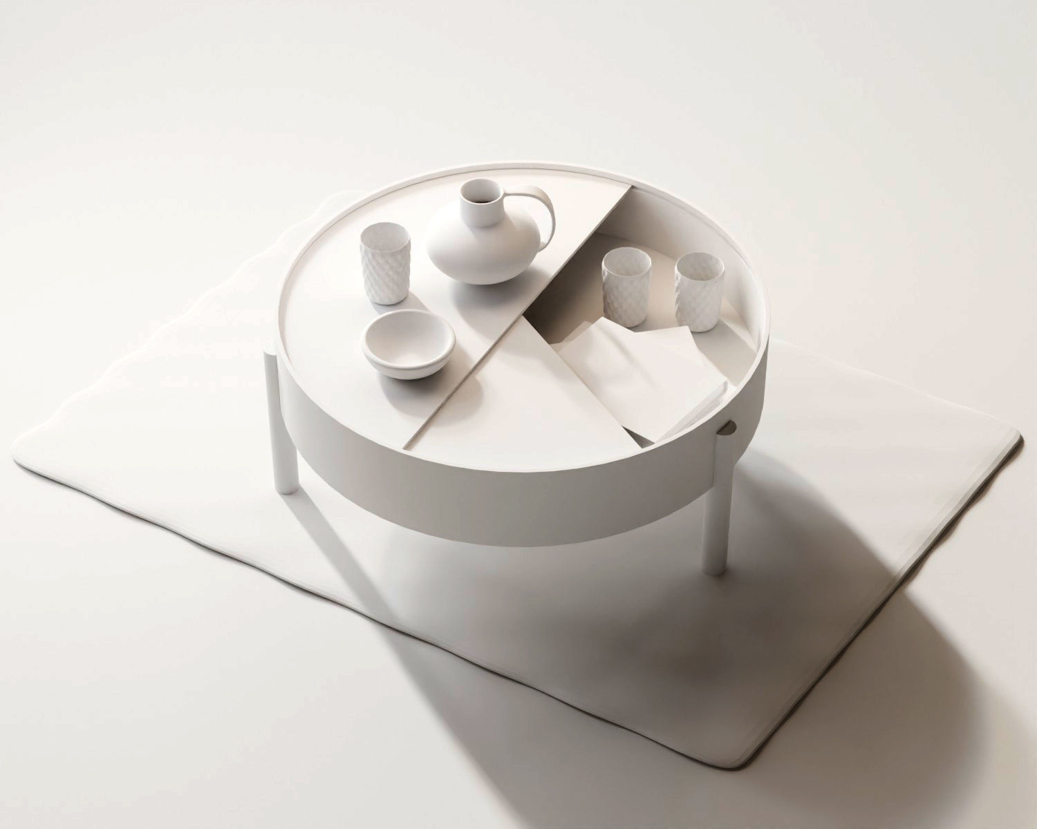 Coffee Table Set 3D model_1