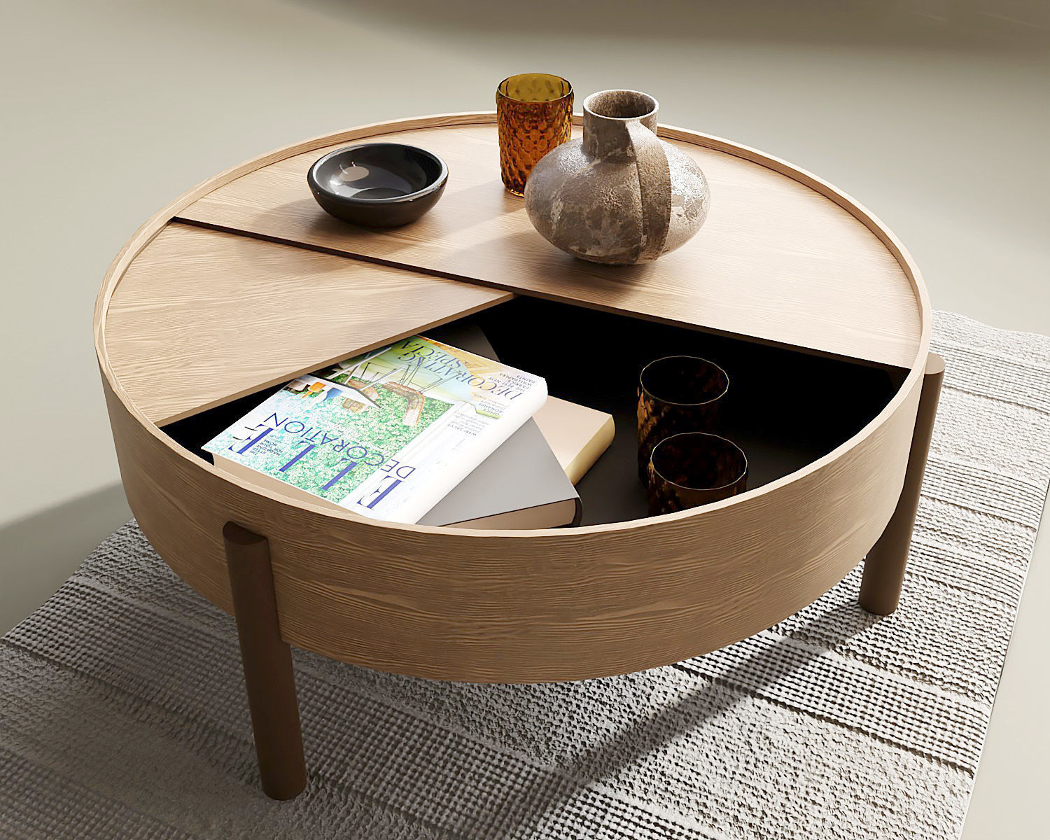 Coffee Table Set 3D model_4