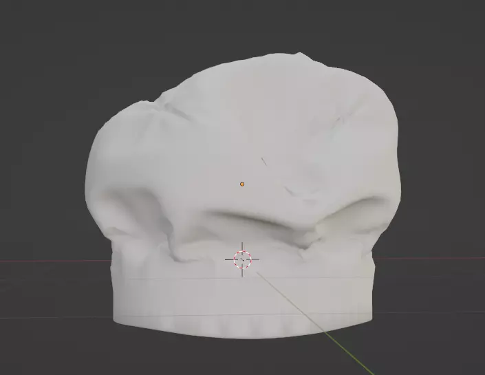 Chef Hat Low-poly 3D model_0