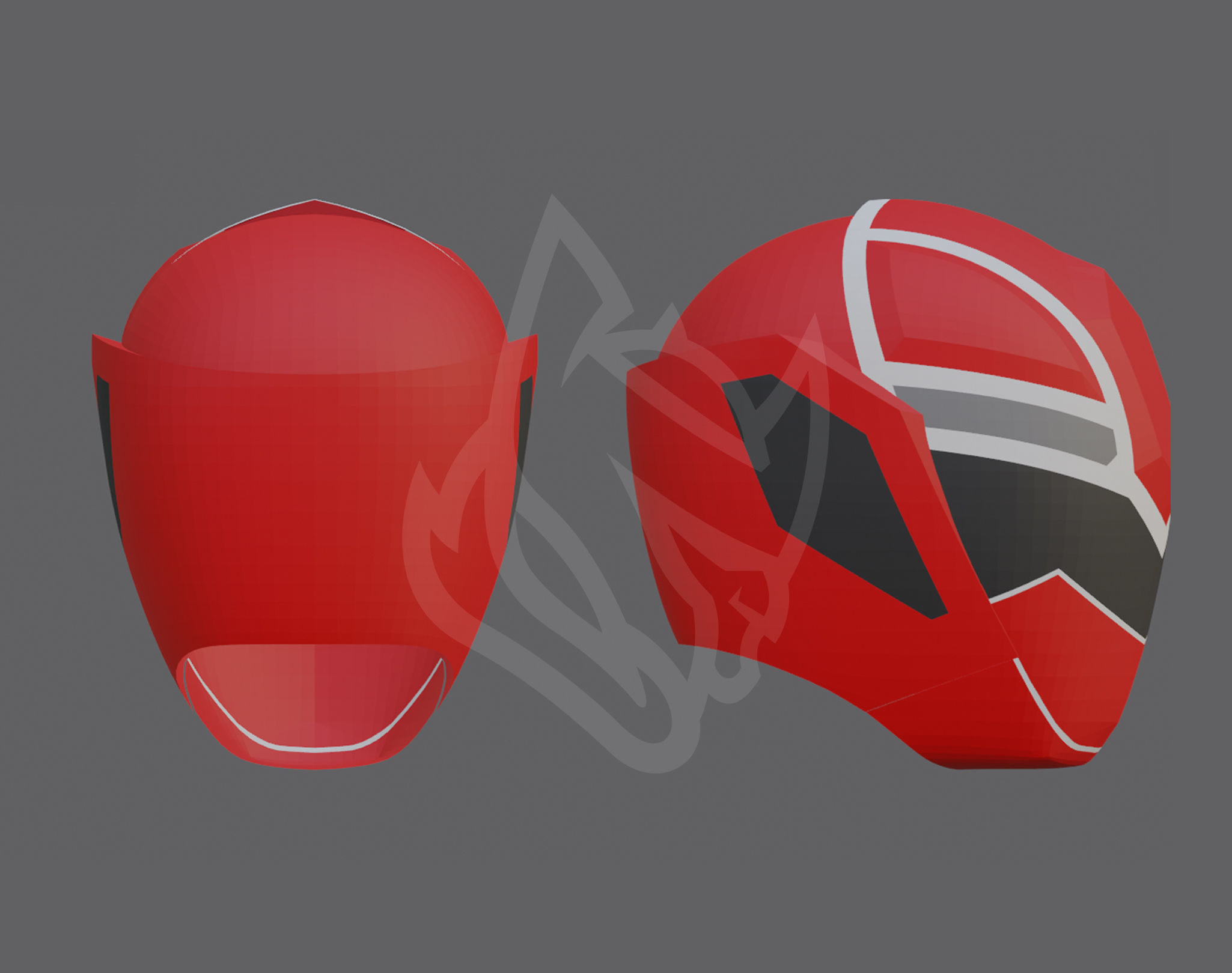 Mashin Sentai Kiramager Kiramai Red Model Template 3D 3D print model_1