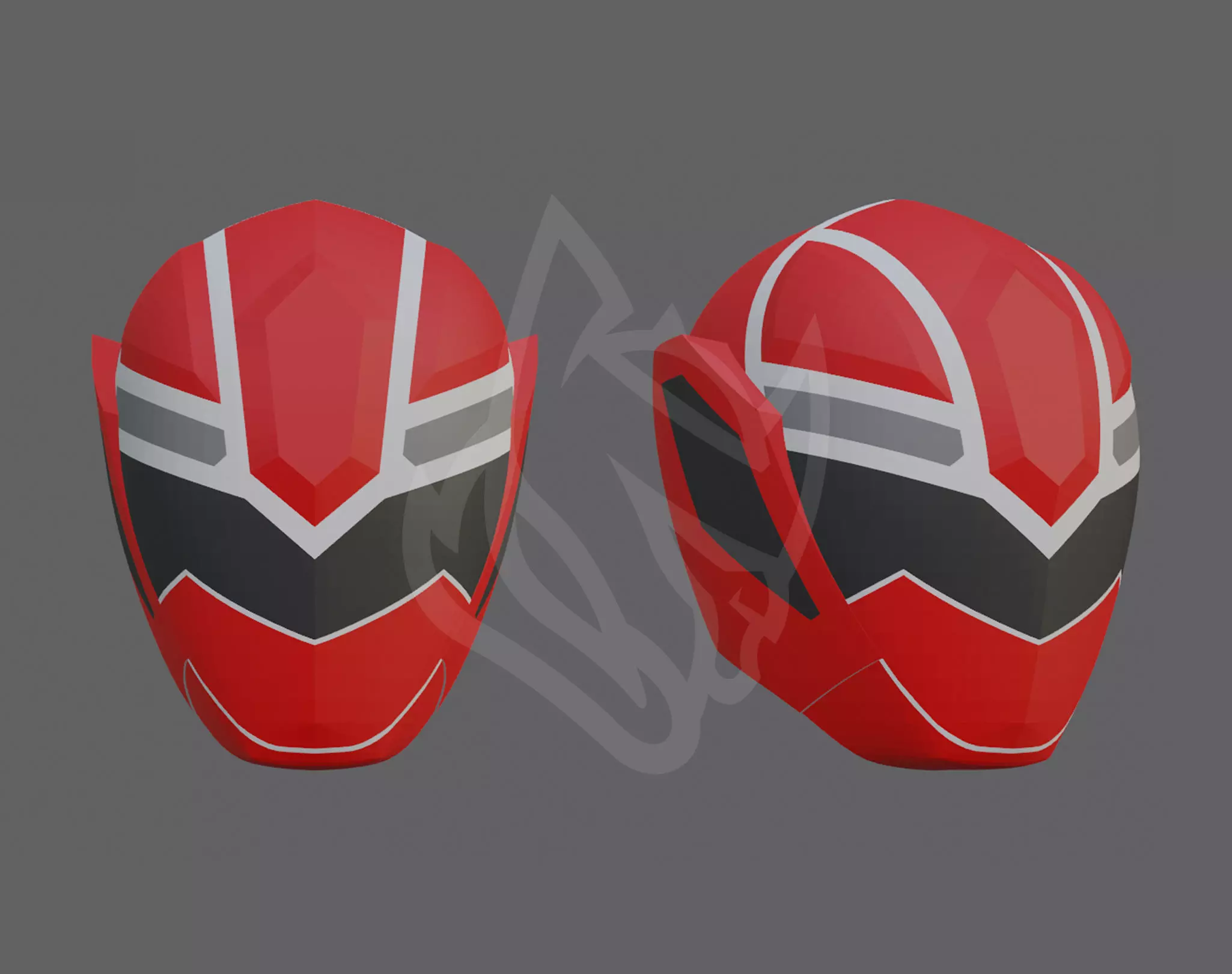 Mashin Sentai Kiramager Kiramai Red Model Template 3D 3D print model_0