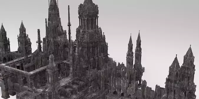 Fantasy Egyptian Tower streets 